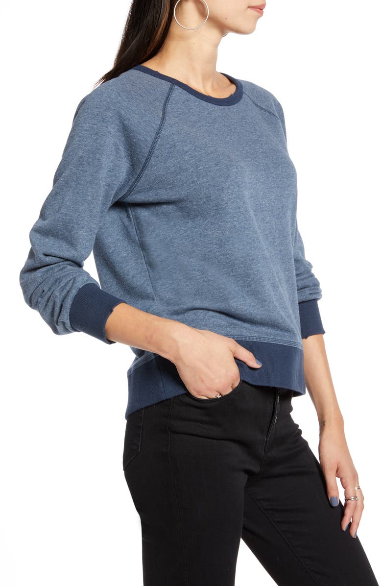 Treasure & Bond Distressed Crewneck Sweatshirt, Alternate, color,