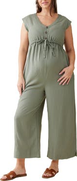 Ingrid & Isabel® Sleeveless Linen Blend Maternity Jumpsuit