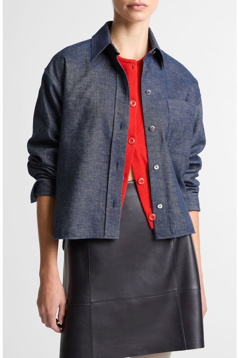 Crop Shirt, Main, color, INDIGO