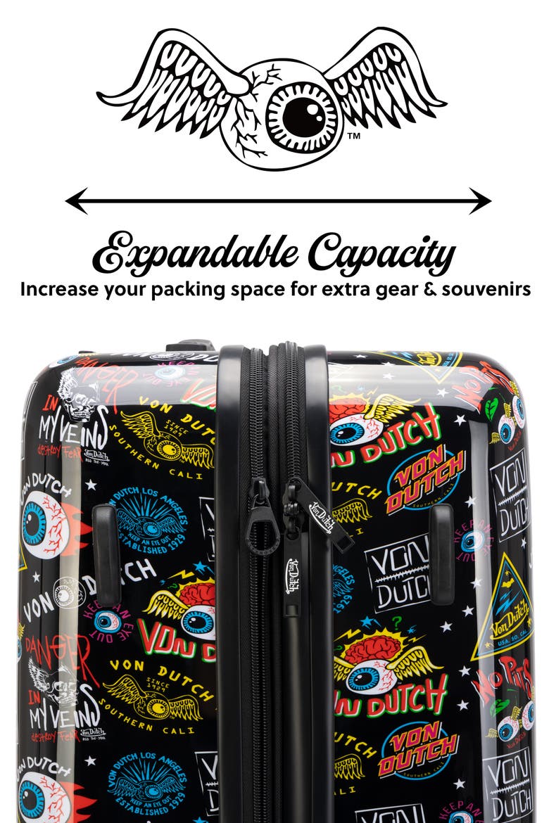 Black Jax Expandable Hardside Spinner Carry-on Suitcase, Alternate, color, Black Jax