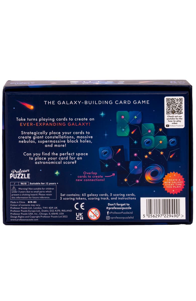 Professor Puzzle Outer Space Galaxy Building Card Game, Alternate, color, Multicolored