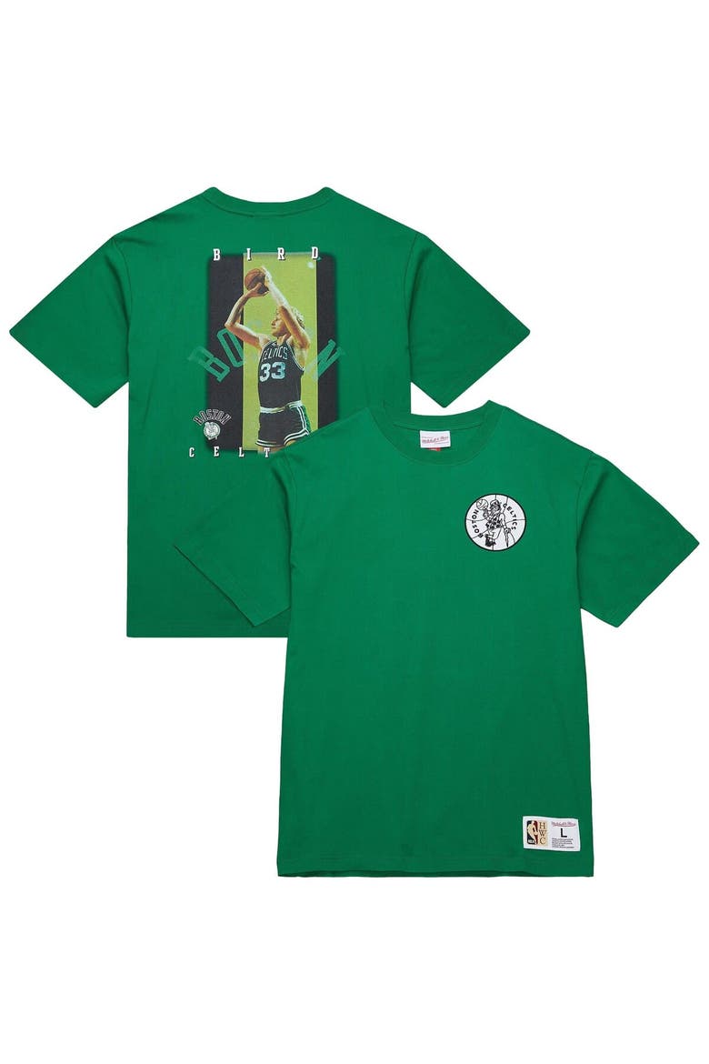 Men's Mitchell & Ness Larry Bird Kelly Green Boston Celtics Hardwood Classics NBA Legends T-Shirt, Alternate, color, Kelly Green