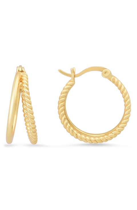 Twisted Rope Hoop Earrings
