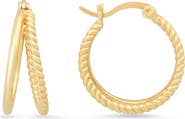 Queen Jewels Twisted Rope Hoop Earrings