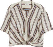A.L.C. Leonor Stripe Linen Blend Shirt