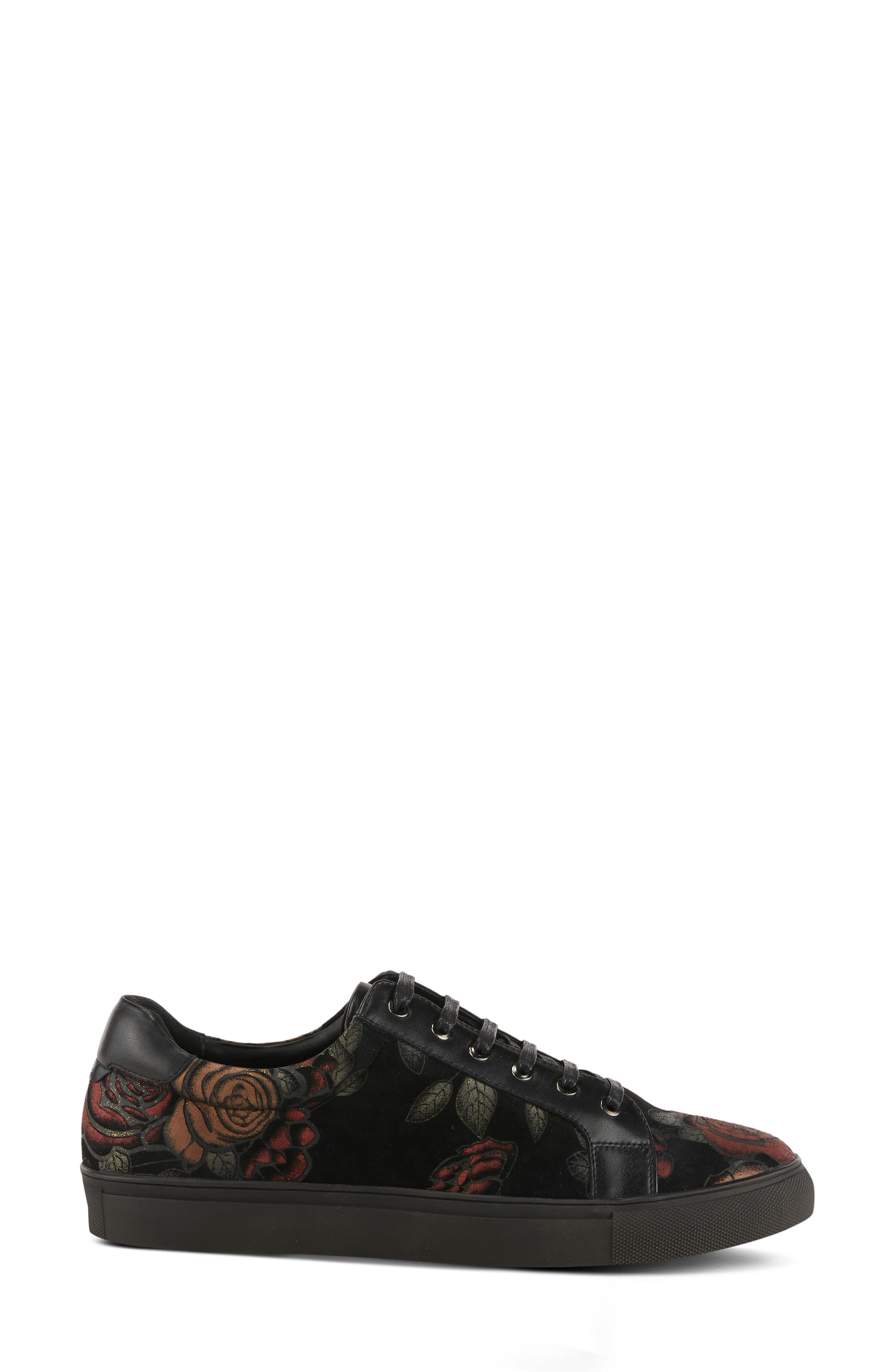 L'Artiste by Spring Step Ander Rose Sneaker, Alternate, color, Black Multi