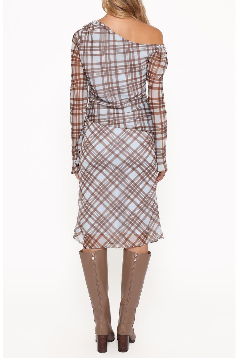 Josiana Plaid Midi Pencil Skirt, Alternate, color, BLUE/ BROWN PLAID