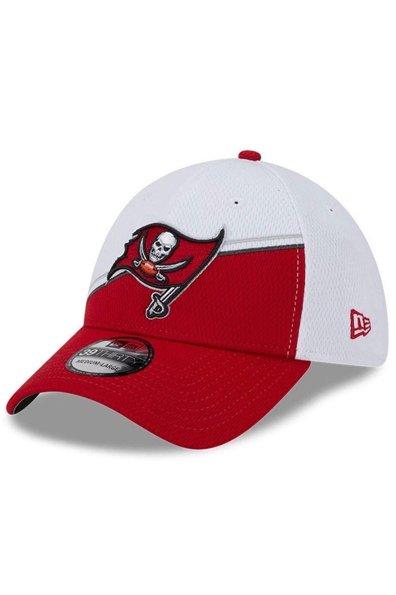 Men's New Era White/Red Tampa Bay Buccaneers 2023 Sideline 39THIRTY Flex Hat, Alternate, color, White