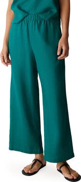 Eileen Fisher Linen Wide Leg Pants