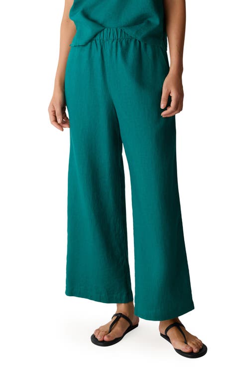 Eileen Fisher Linen Wide Leg Pants