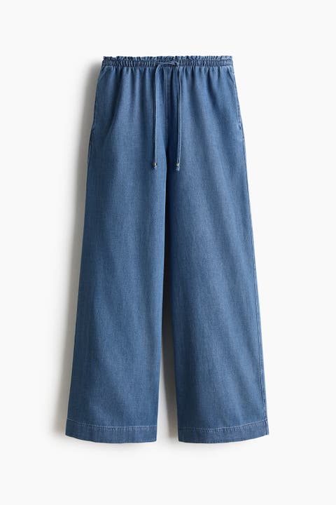 Tie-belt Paper Bag Trousers