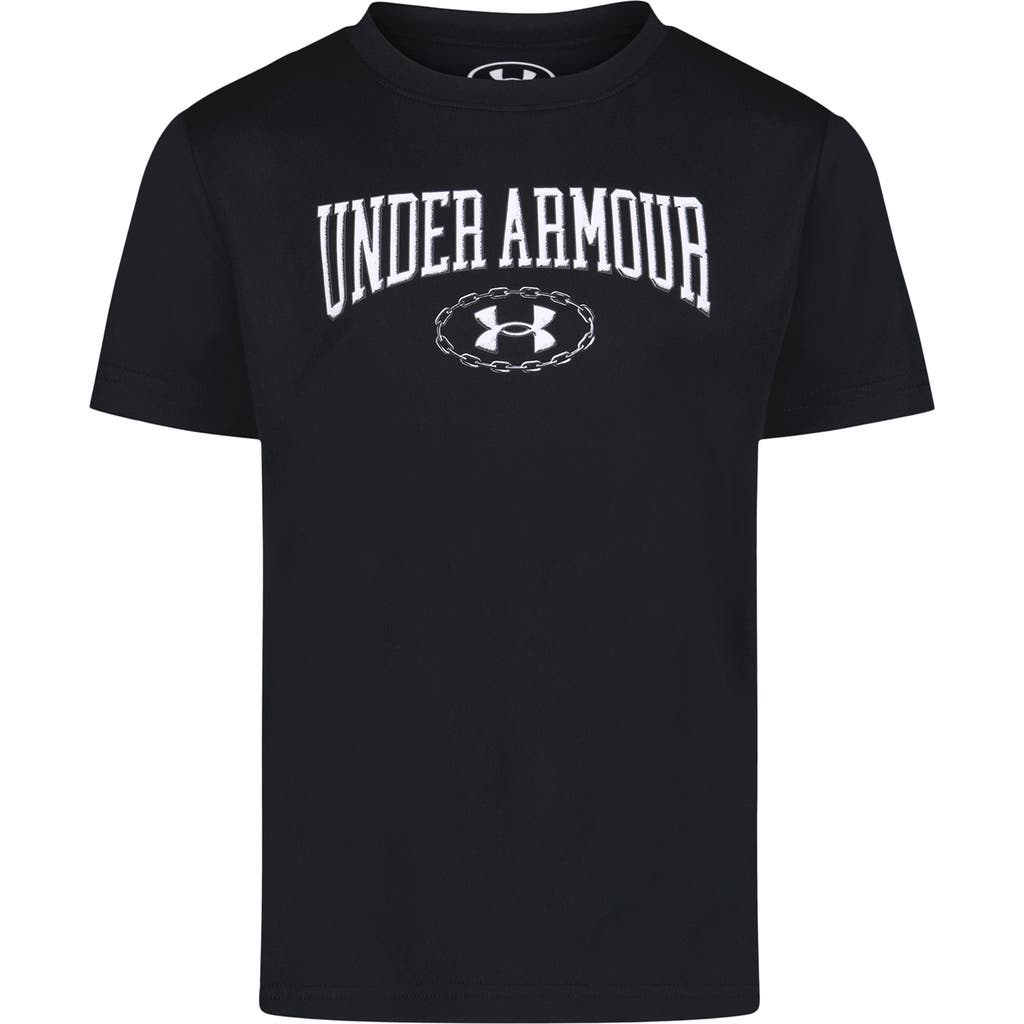 Under Armour Kids' Wordmark Tech Performance T-shirt In Black