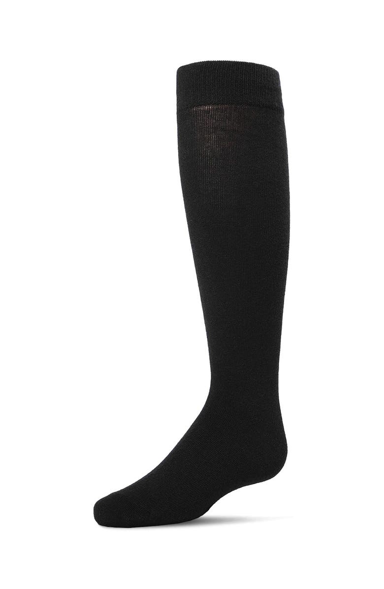 MeMoi Knee High Uniform Socks, Main, color, Black