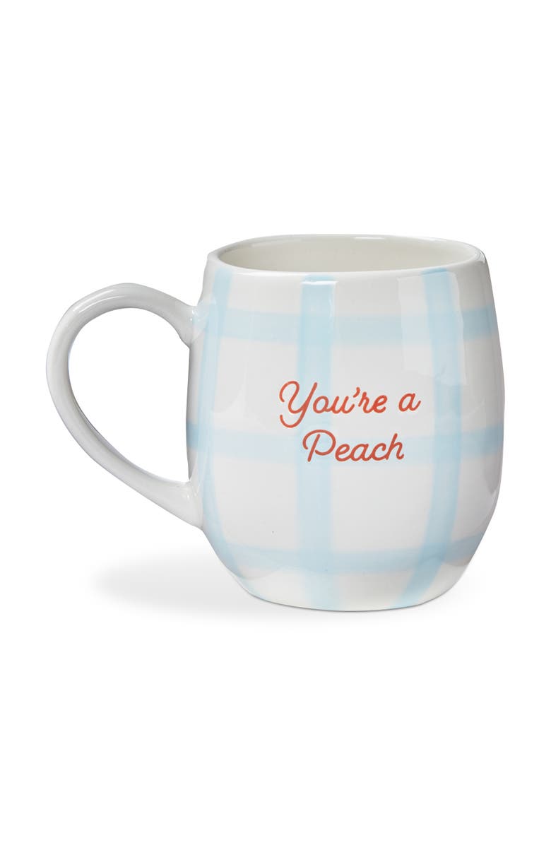 tag You'Re A Peach Mug Multi Earthenware Summer, Alternate, color, White