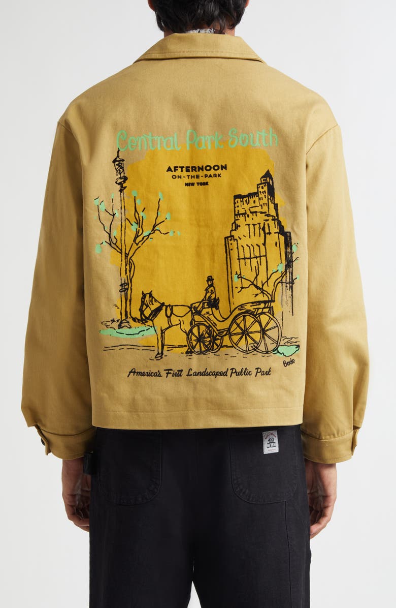 Bode Central Park Jacket, Alternate, color, Khaki