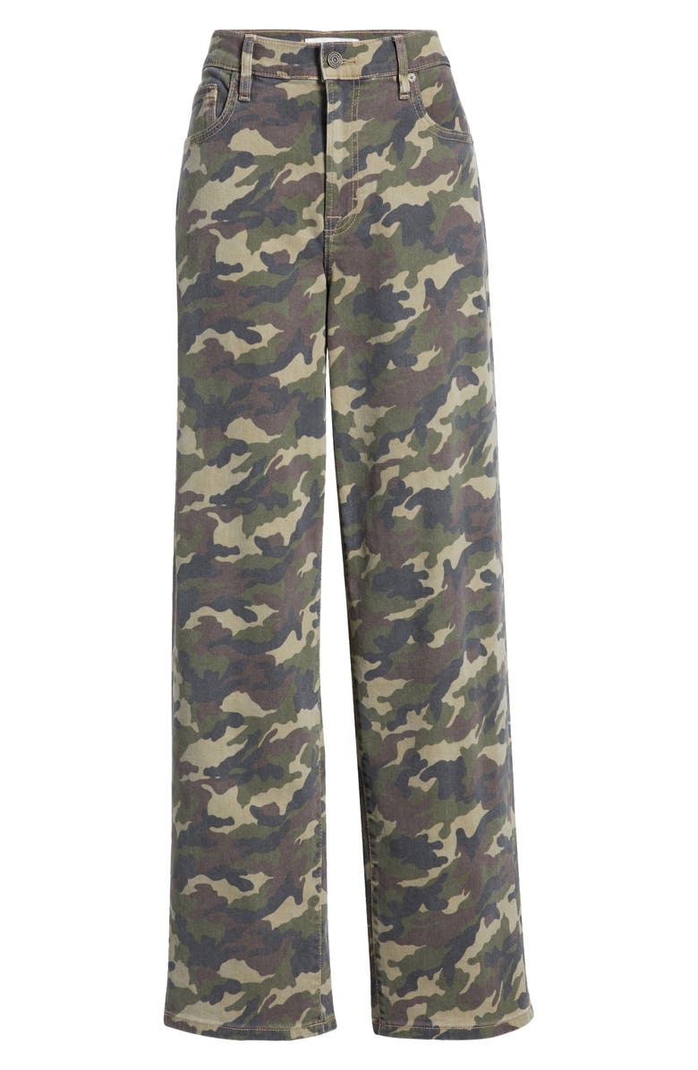 HIDDEN JEANS Low Slung Camo Baggy Jeans, Alternate, color, Olive