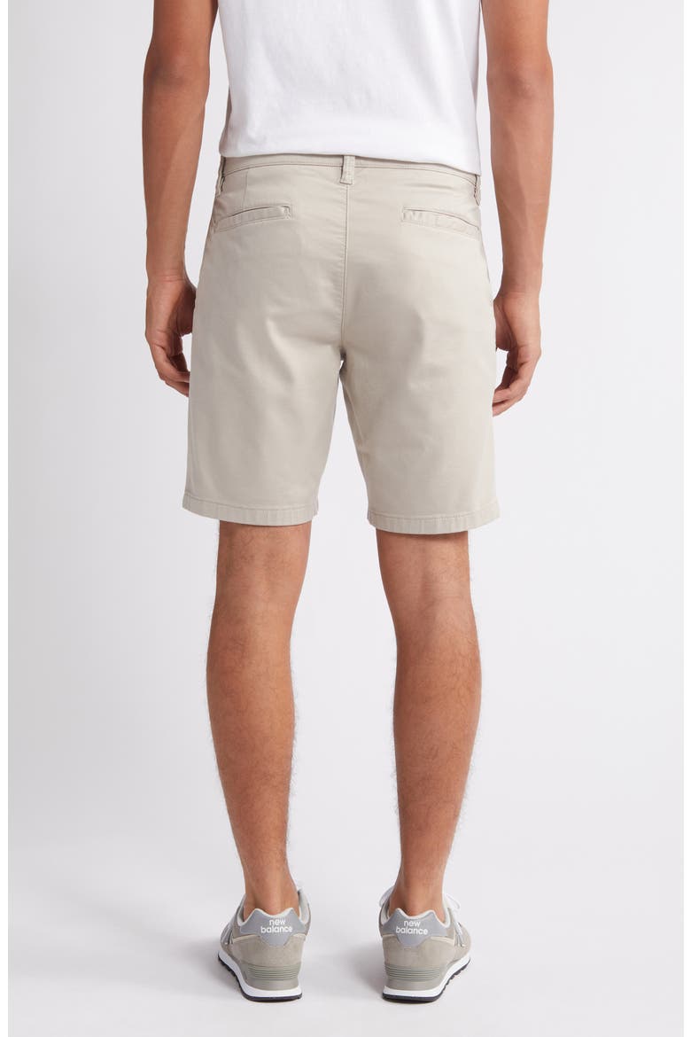 Arizona Flat Front Stretch Cotton Blend Shorts, Alternate, color, OYSTER SUMMER