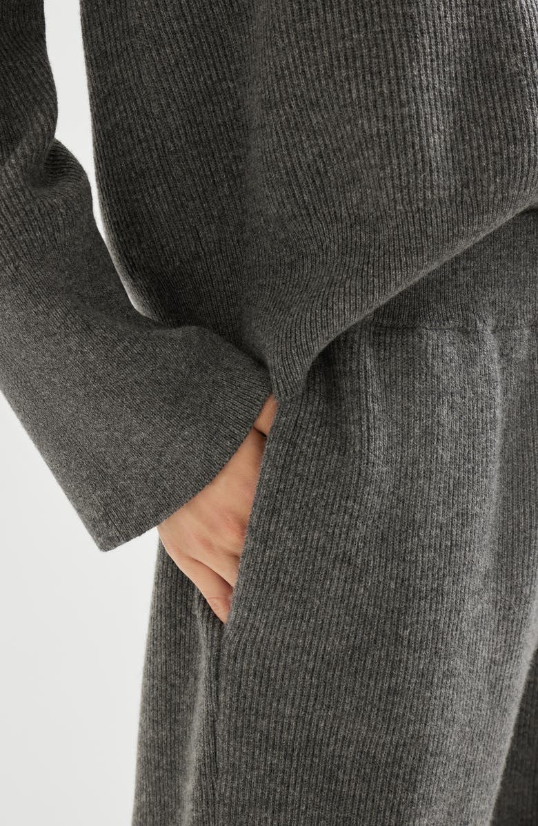 Brunello Cucinelli Cashmere knit trousers, Alternate, color, Lead