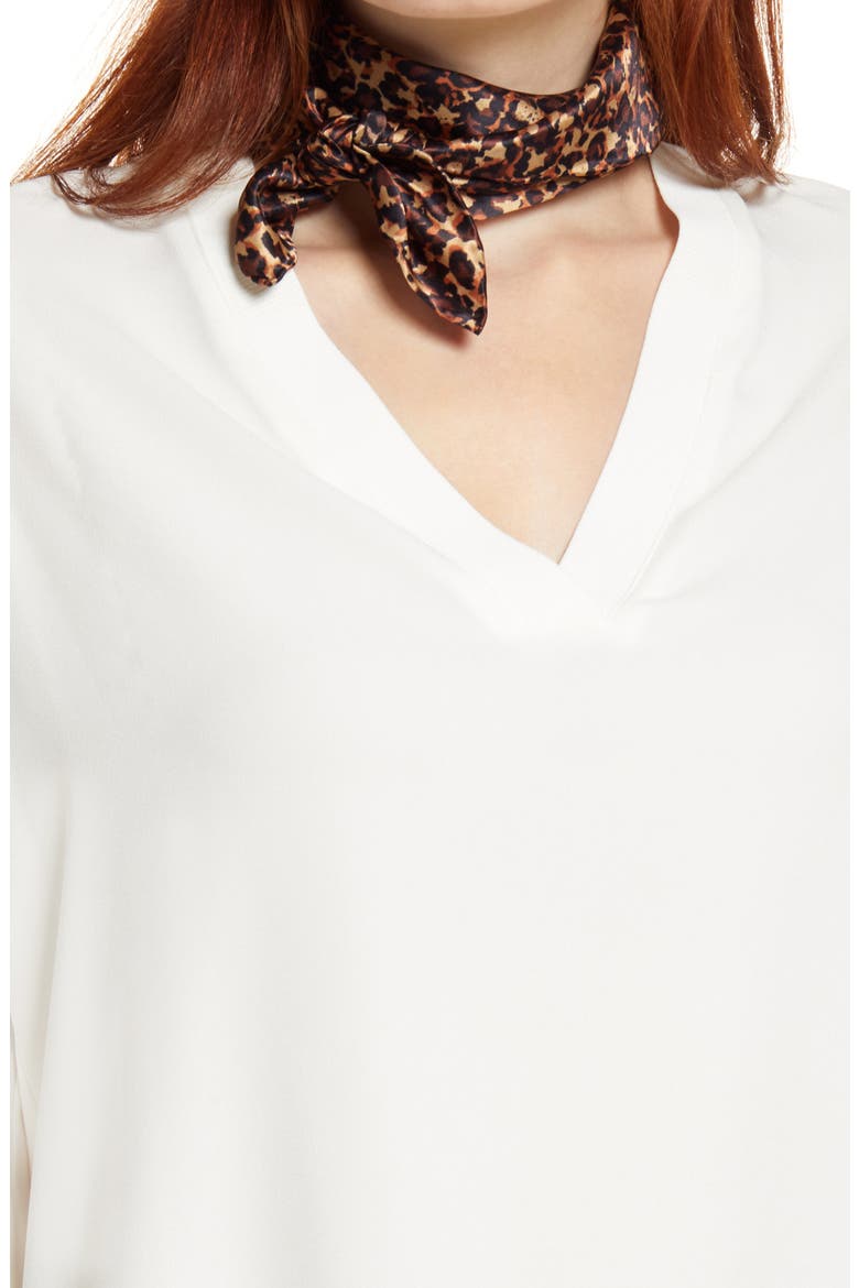 Silk Square Scarf, Main, color, TAN BROKEN LEOPARD