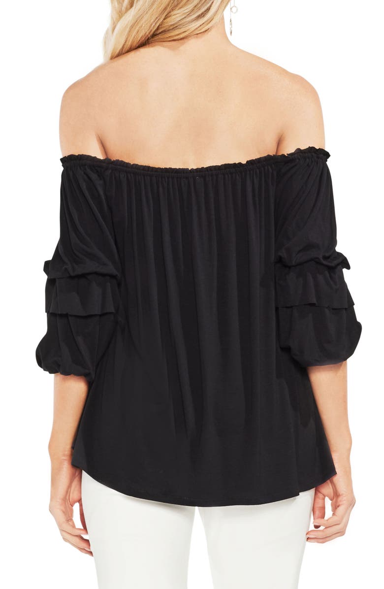Vince Camuto Off The Shoulder Tiered Top, Alternate, color, 