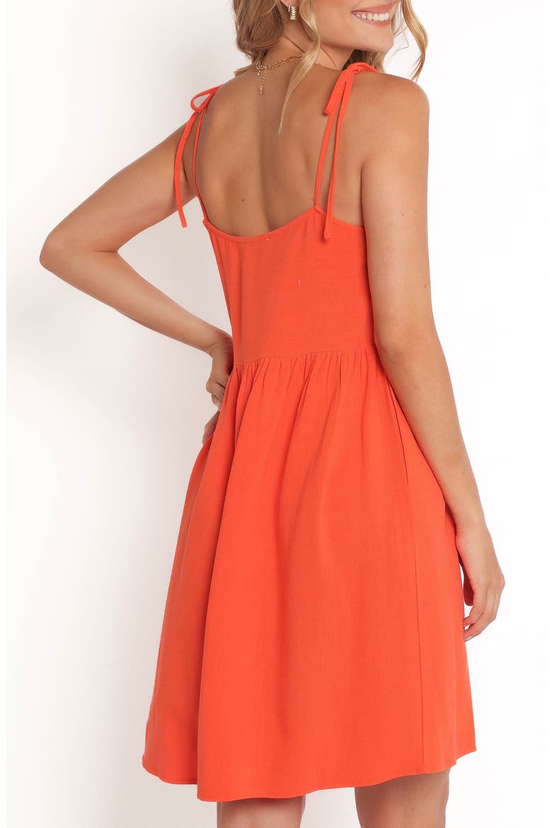 Emerson Tie Strap Minidress, Alternate, color, ORANGE