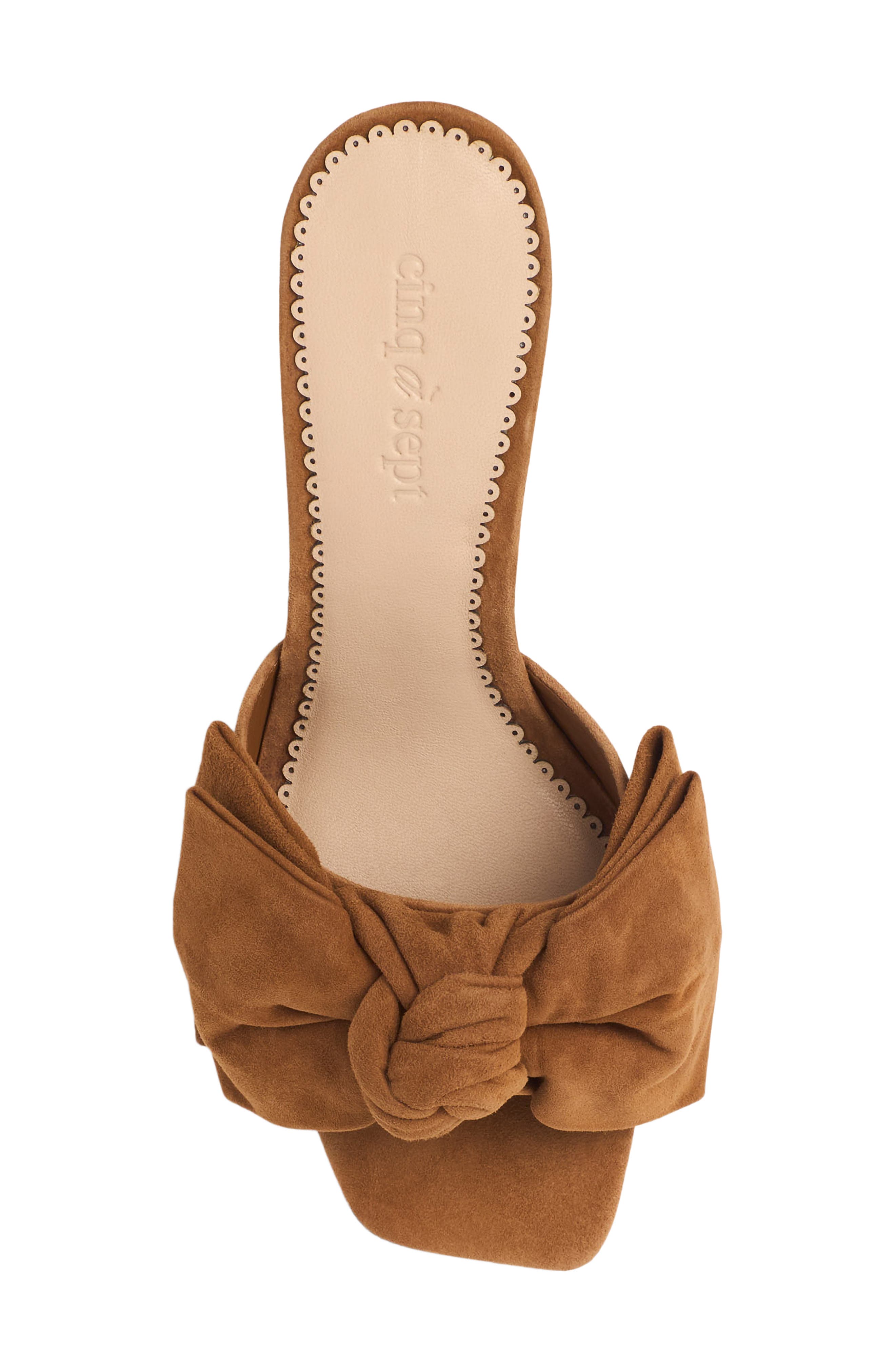 Cinq à Sept Felicity Suede Heeled Mule, Alternate, color, Toffee