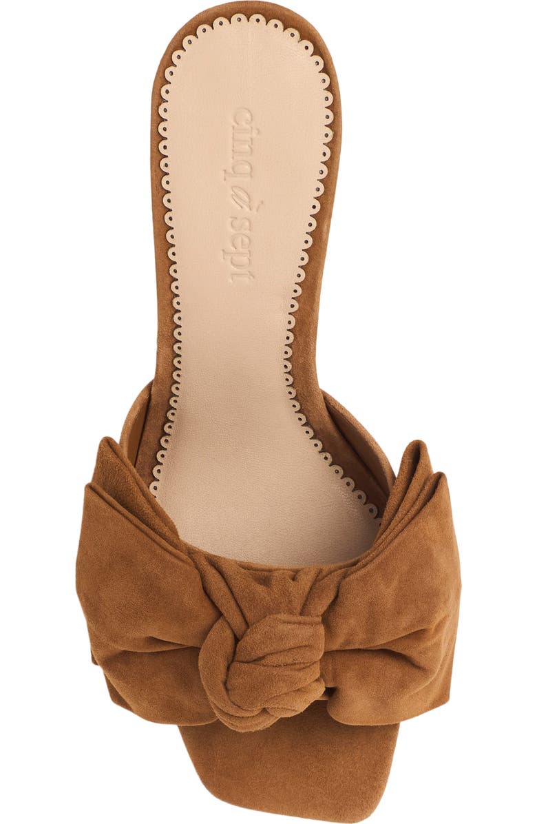Cinq à Sept Felicity Suede Heeled Mule, Alternate, color, Toffee