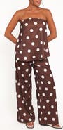 Petal & Pup Brielle Polka Dot Strapless Top & Pants Set