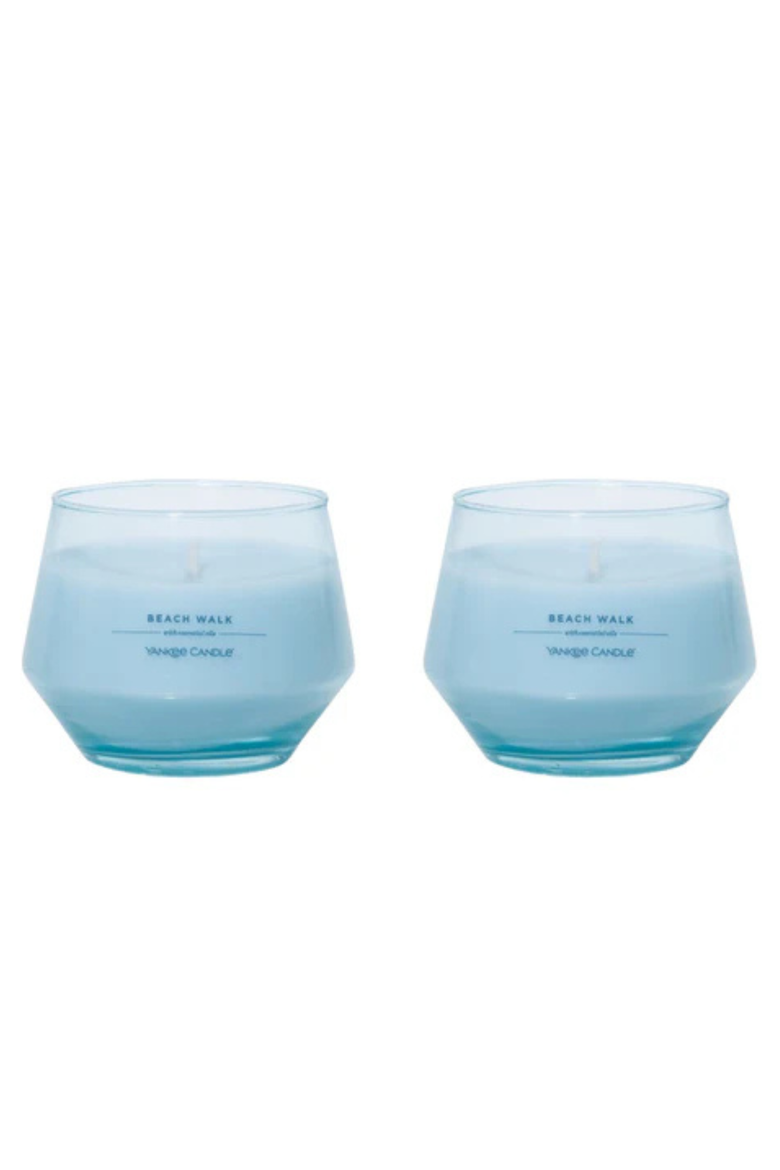 Beach Walk Studio Candle with Essential Oils, Set of 2, Main, color, Light Blue