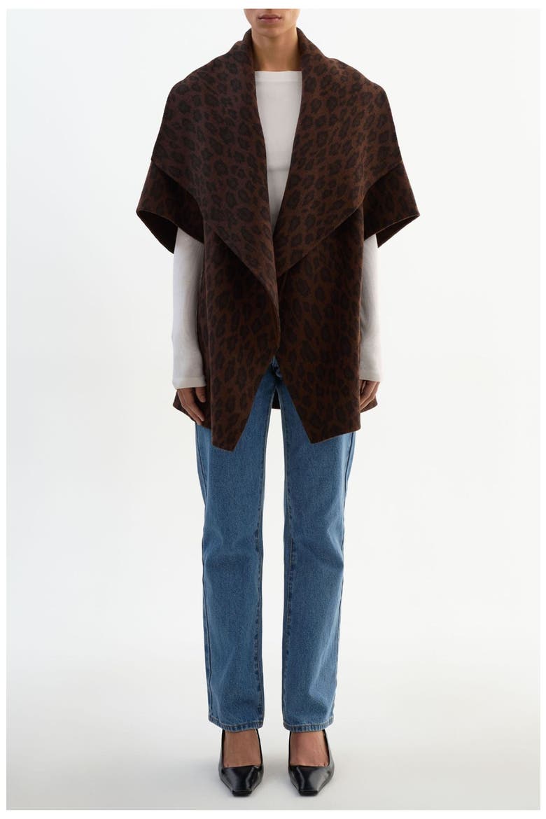 Penelope | Double Face Wool Coat, Alternate, color, Leopard