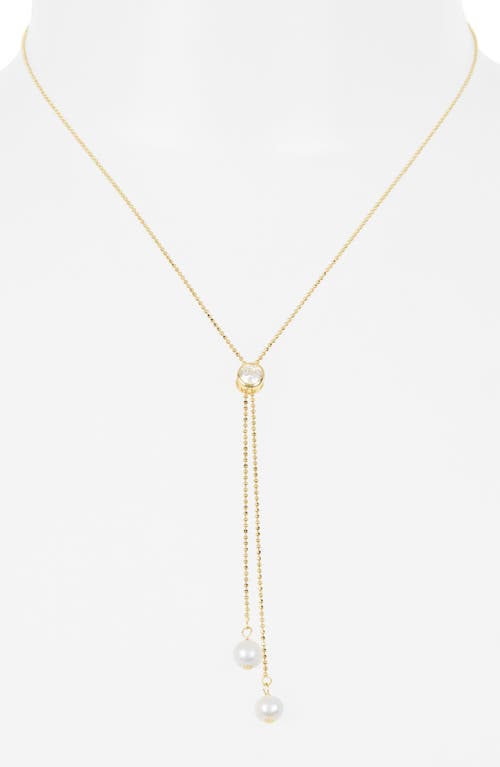 Argento Vivo Bolo Cubic Zirconia Lariat Necklace