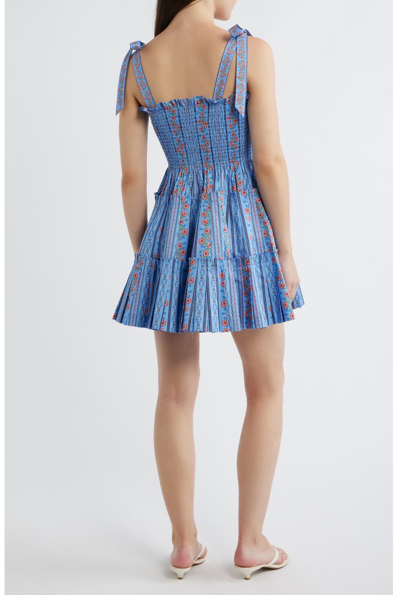 The Ribbon Nap® Minidress, Alternate, color, FLORAL BATIK STRIPE BLUE