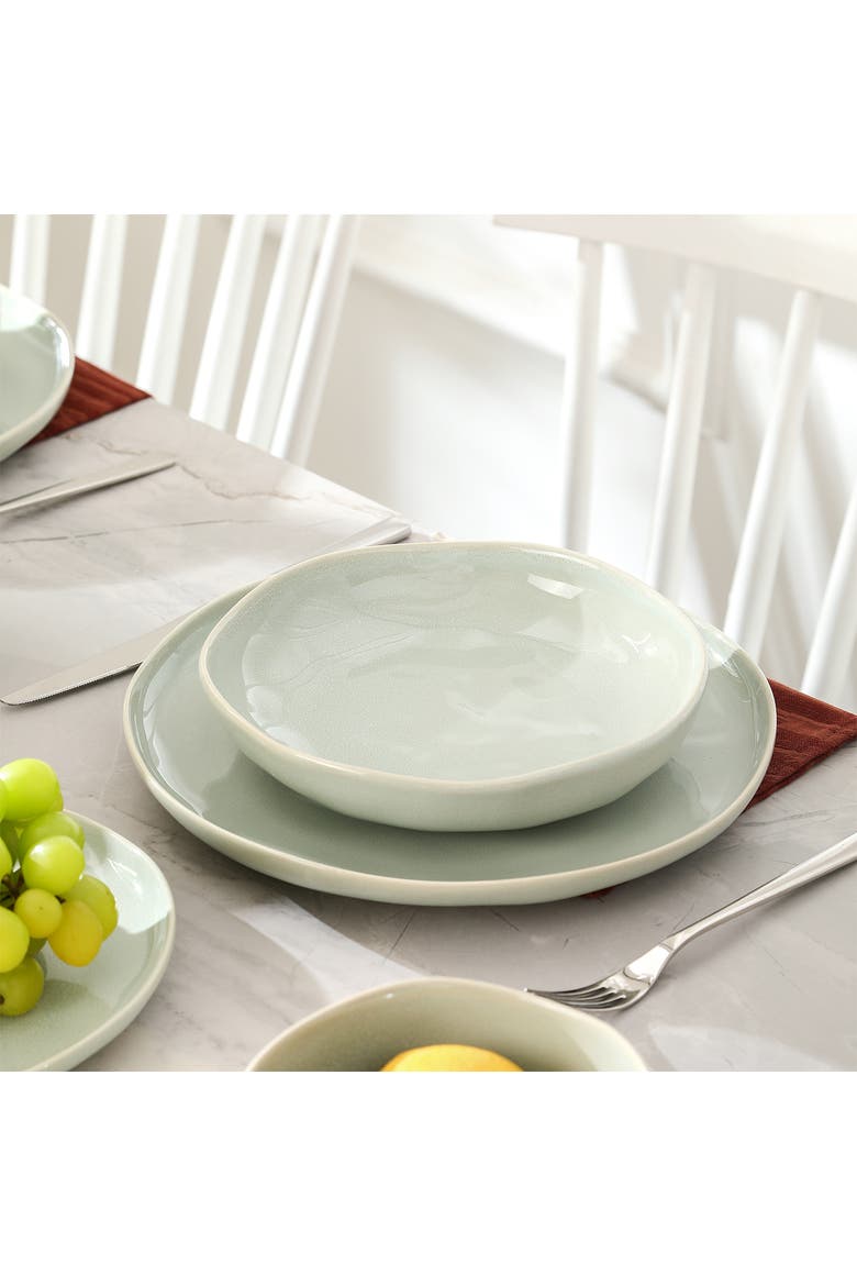 Mirella Stoneware 4-Piece Pasta Bowl Set, Alternate, color, Light Green