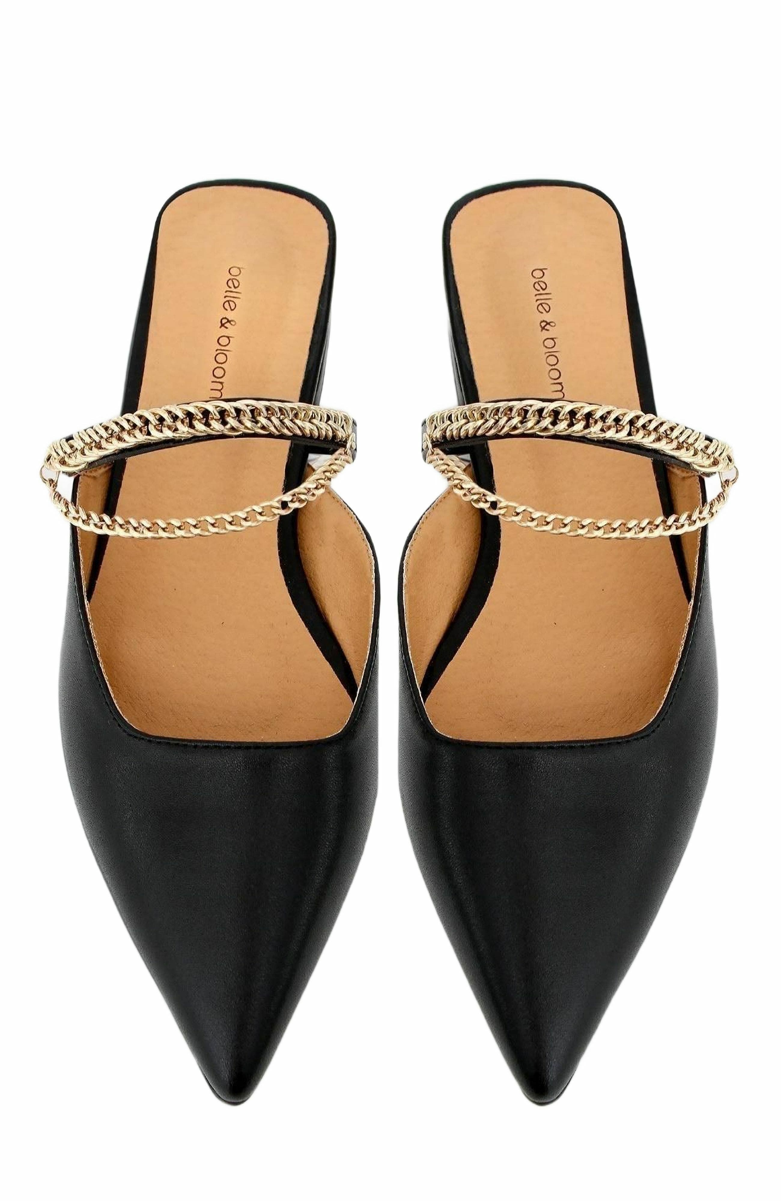 Belle & Bloom On The Go Leather Flat, Alternate, color, Black