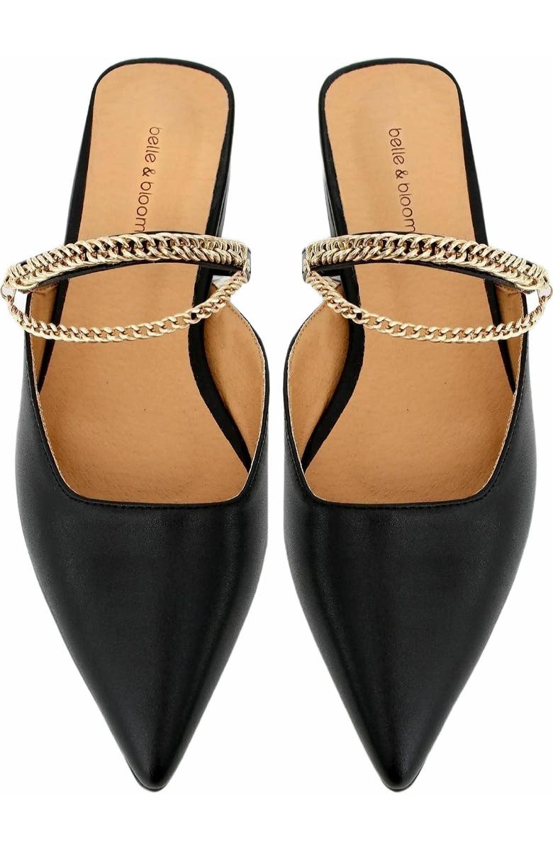 Belle & Bloom On The Go Leather Flat, Alternate, color, Black