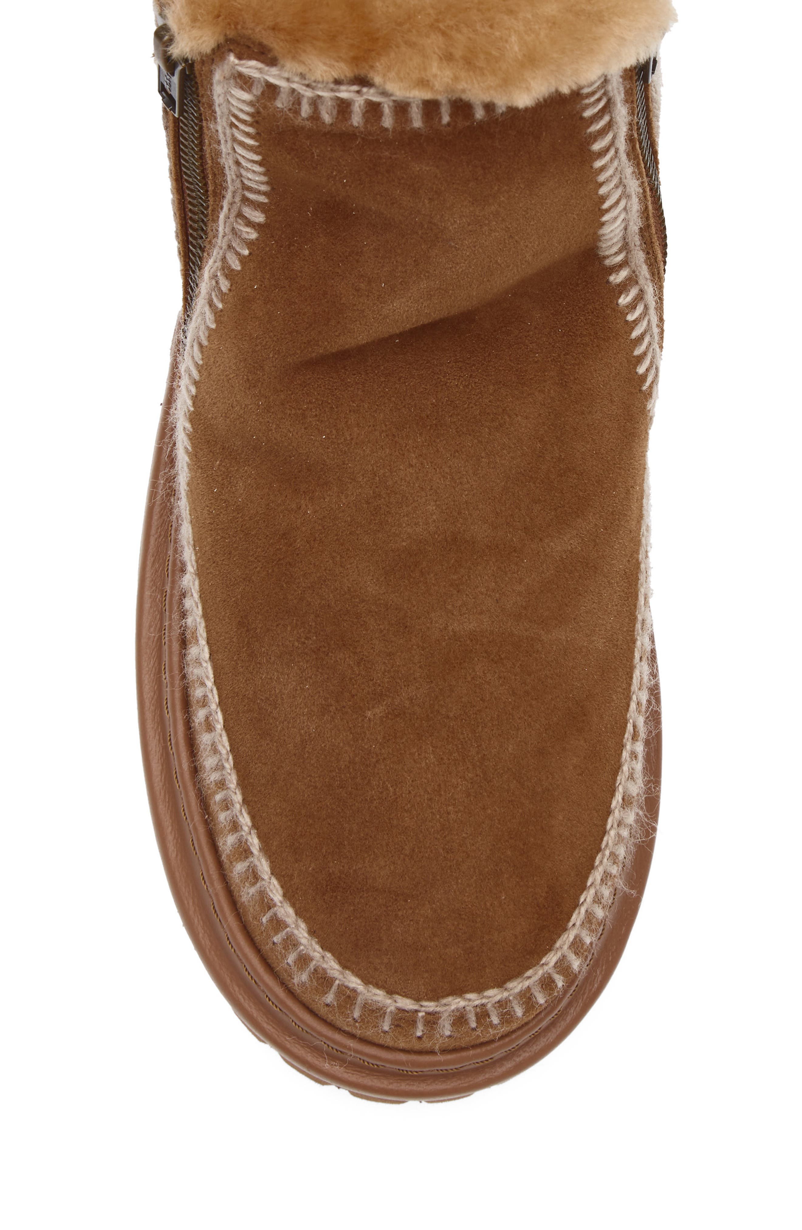 Laidback London Setsu 4.0 Genuine Shearling Lined Ankle Boot, Alternate, color, Nutmeg Suede / Wheat