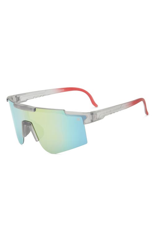 Hurley 137mm Semi Rim Shield Mirrored Polarized Sunglasses In Multi