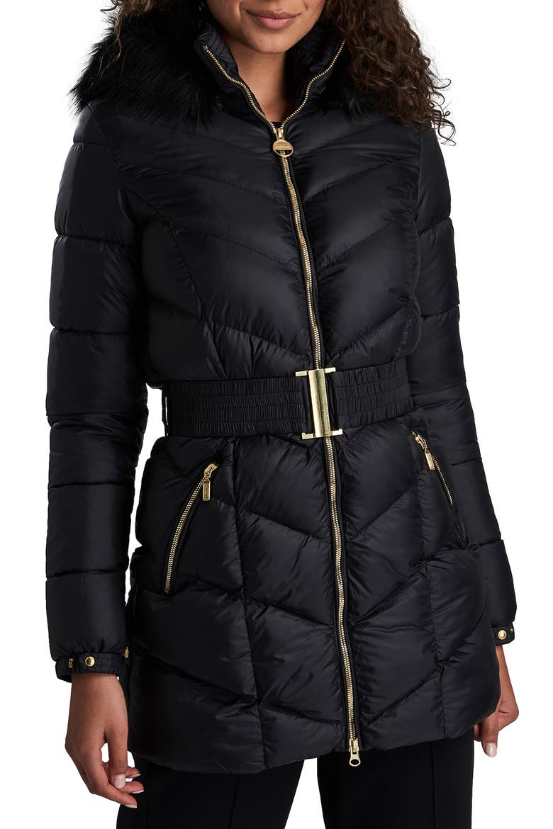 Highpoint Quilted Hooded Puffer Jacket, Main, color, BLACK/ BLACK