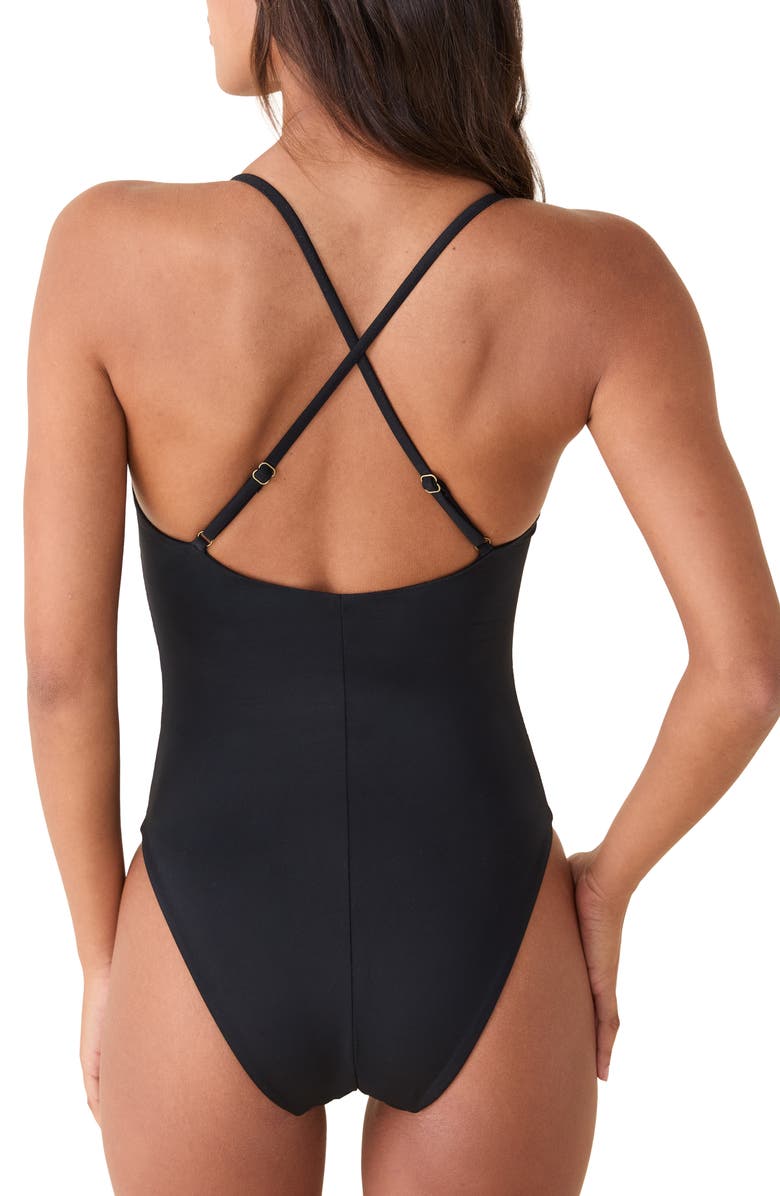 Andie The Palermo One-Piece Swimsuit, Alternate, color, Black