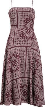 Veronica Beard Kitt Bandana Print Cotton Blend Dress