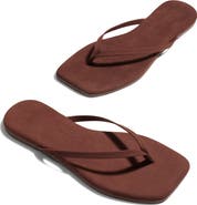 TKEES Lily Square Toe Flip Flop