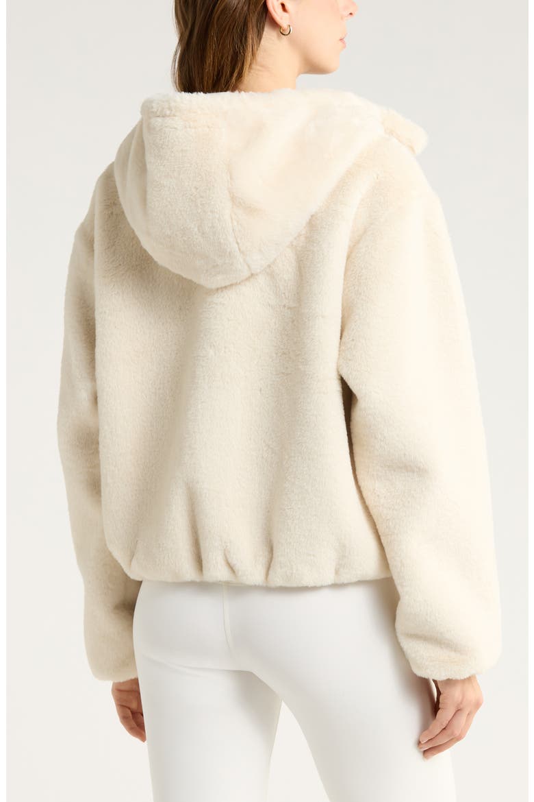 Faux Fur Hooded Jacket, Alternate, color, BEIGE SEASHORE