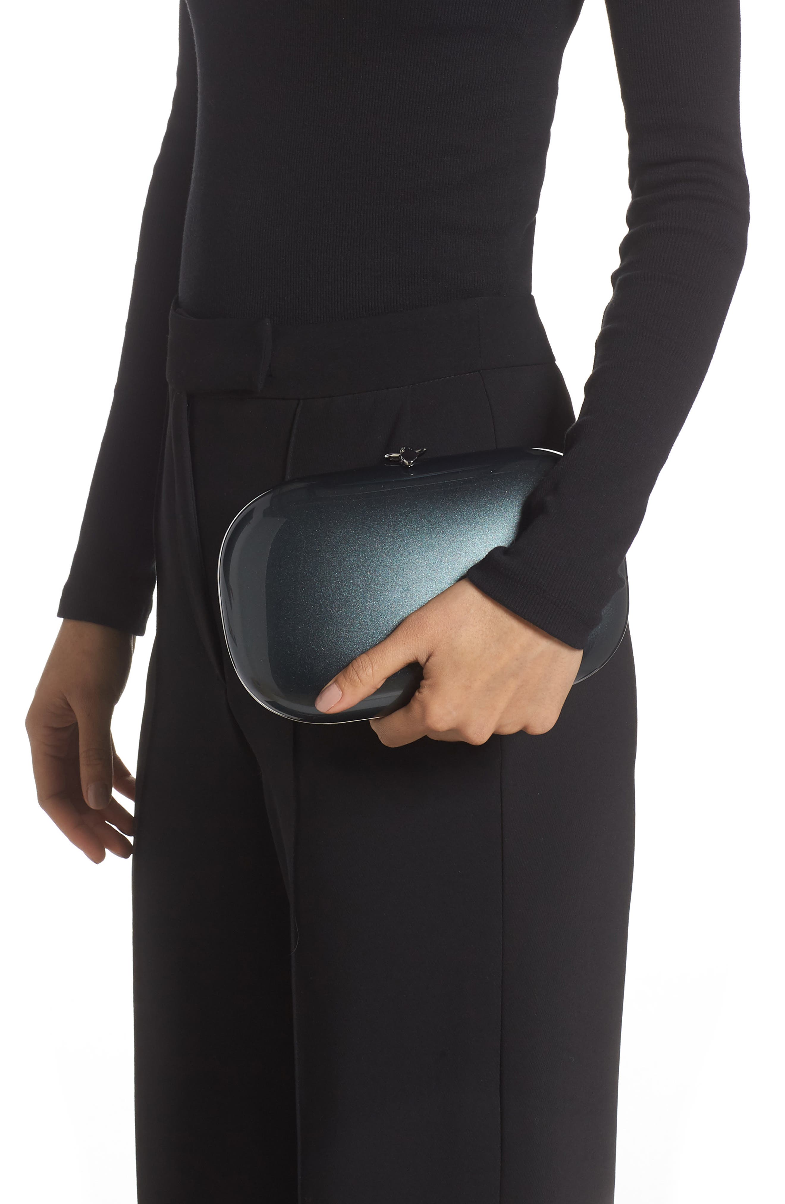 Jeffrey Levinson Elina Plus Glitter Clutch, Alternate, color, 