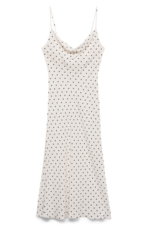 Kendal Print Cowl Neck Crepe Slipdress