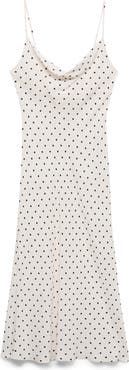 MANGO Kendal Print Cowl Neck Crepe Slipdress