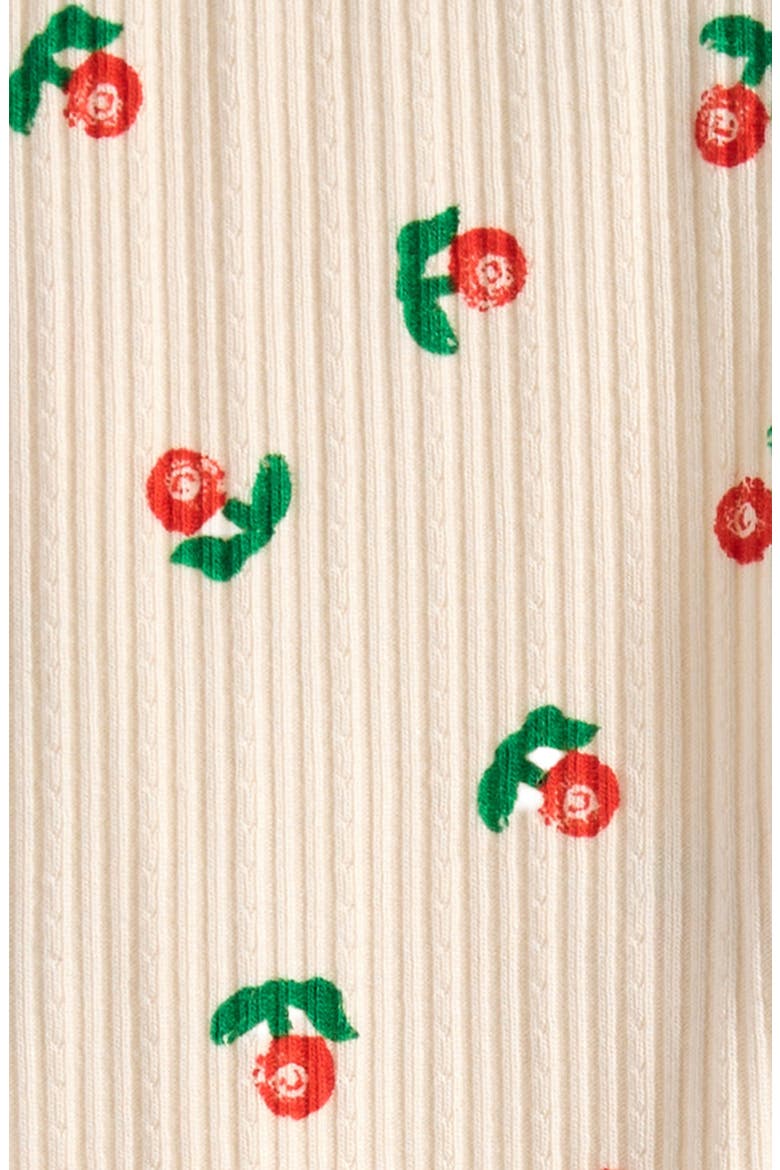 Bloom Print Rib Leggings, Alternate, color, OFF WHITE