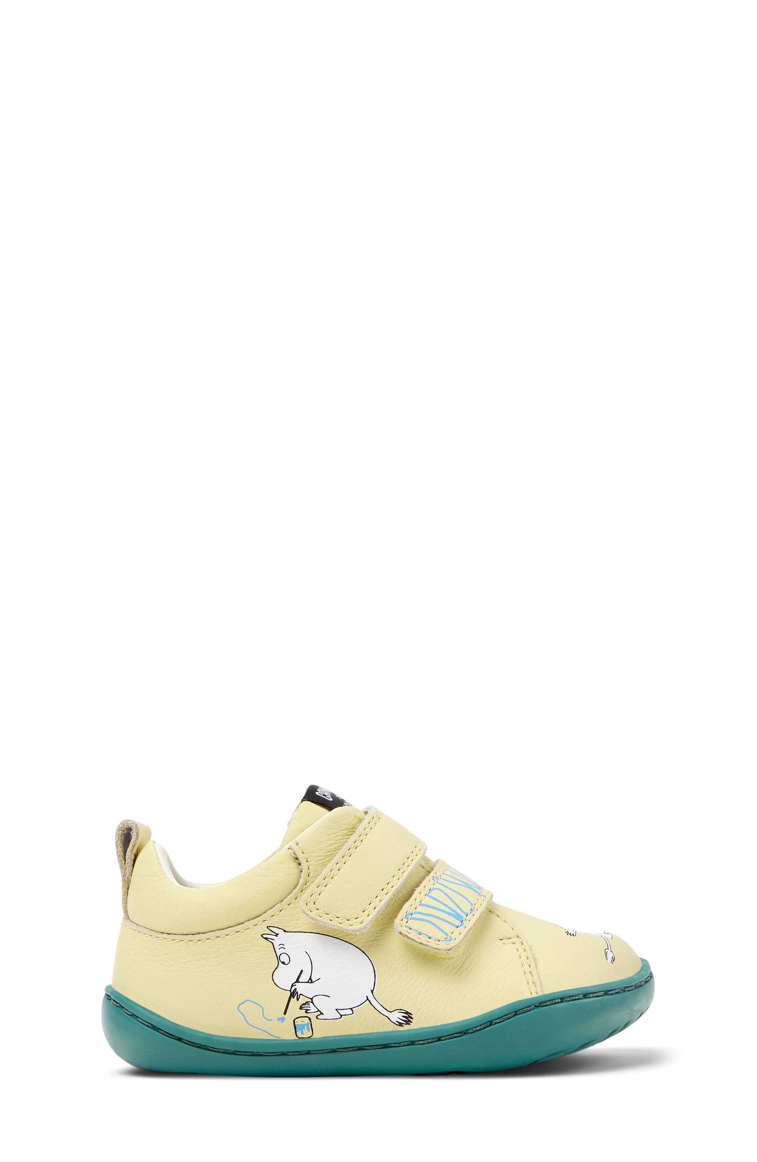 Moomin Peu Cami Twins First Walker Strap Shoe, Alternate, color, LIGHT PASTEL YELLOW