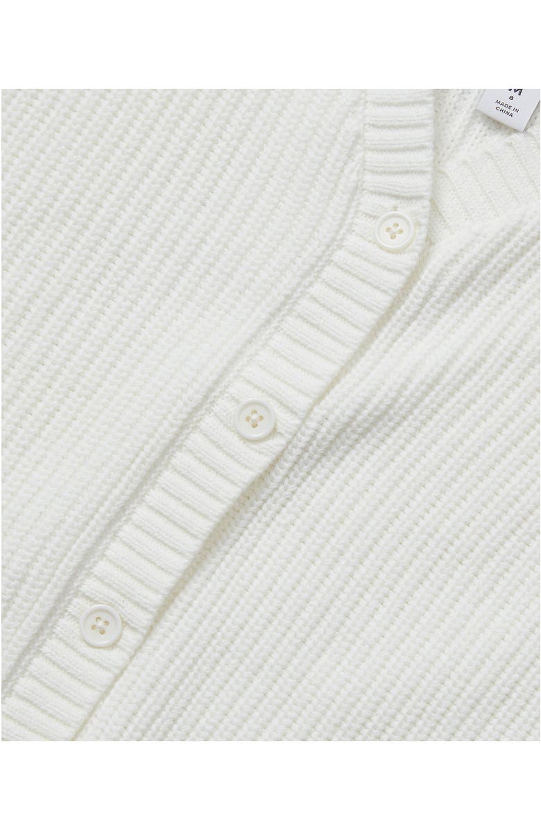 Lands' End Girls Plus Button Front Knit Cardigan, Alternate, color, Ivory