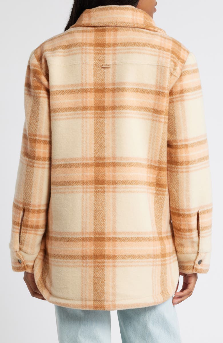 Rip Curl Desert Check Fleece Shacket, Alternate, color, Off White