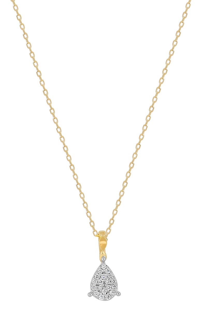 Bony Levy Mykonos 18K Gold Pavé Diamond Teardrop Pendant Necklace, Main, color, 18K Yellow Gold